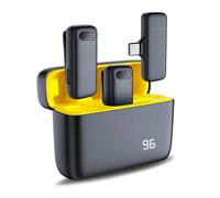 Basix 2.4G Microphone Lavalier Stéréo Sans Fil Avec Étui De Chargement Pour Entretien En Direct Mini Micro À Revers Suppression De Bruit En Plein Air.Type-C-K6.