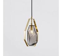 Baska Glass Pendant Light Kitchen Island Lighting Fixture Drop Ceiling Lamp, Gold Metal Hanglamp E27 Chandelier, Dining Room Bedroom Bedside Creative Suspension Lamps