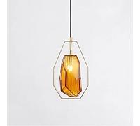Baska Glass Pendant Light Kitchen Island Lighting Fixture Drop Ceiling Lamp, Gold Metal Hanglamp E27 Chandelier, Dining Room Bedroom Bedside Creative Suspension Lamps