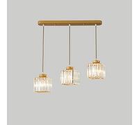 Baska Hanging Light Cluster Pendant with Crystal Lampshade, Adjustable Height Chandelier, E27 Suspension Lighting Fittings for Kitchen Island Dining Room