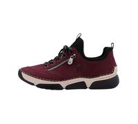 Rieker Chaussures basses à lacets 45973-60 en textile et synthétique femme Beige/Rouge 41 EU