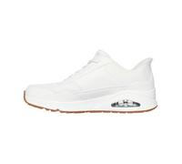 Skechers Baskets Uno Banksia pour Homme, Maille en Cuir Dura Blanc, 46 EU