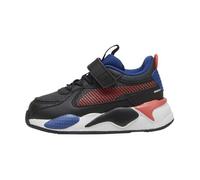 Baskets basses à scratch gris rouge noir 20