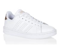 Basket ADIDAS Advantage Blanc et Doré Femme - Tige en cuir souple et semelle Cloudfoam confortable 36 2/3
