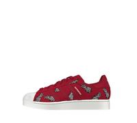 Basket adidas Originals Superstar W - Rouge - Femme - Cuir - Lacets 36 2/3