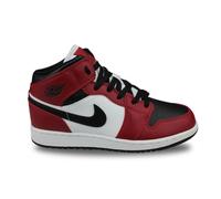 Basket Air Jordan 1 Mid Chicago Black Toe Gs 554725-069 - Enfant Garçon - Noir 38
