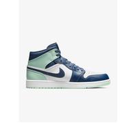 Basket Air Jordan 1 Mid - NIKE - Homme - Cuir - Lacets - Bleu 47,5