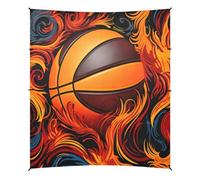 Basket Aquarelle Plume Cool Tente de Plage Facile à Monter,Abri Solaire pour Le Camping avec Sacs de Sable,Pelles à Sable pour Les Pique Niques en Plein Air