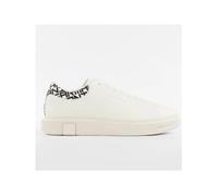 Armani Exchange - Baskets en cuir blanc avec insert logo - Homme - Chaussures - Blanc - Taille: 43 1/2 EU