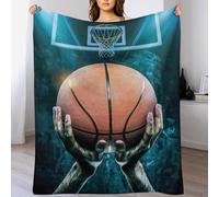 Basket-Ball Chaudes Couverture en Polaire Flannel Légères Couvertures Toutes Saisons pour Voyager, Lit Ou Canapé 180×200cm