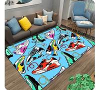 Basket-Ball Chaussures Baskets Imprimer Salon Tapis pour La Maison Décor Chambre Couloir Tapis Hôtel Canapé Table Basse Tapis Doux 80X150Cm