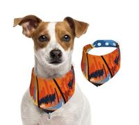 Basket-Ball coloré Croquis Plaisir imprimé,Bandanas pour Chien, écharpe en Coton, Bavoirs réglables pour Animaux de Compagnie,S