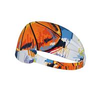 Basket-Ball coloré Croquis Plaisir imprimé,Bandeau de Sport Unisexe, Bandeau élastique Multi-usages pour Cheveux