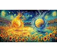 Basket-Ball Going Through Hoop in Artistic Style Puzzle pour Adultes 1000 pièces - Jeu éduchatiF & Détente Idée Cadeau Parfaite pour Adultes 75x50/1000pcs