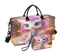 Basket-Ball Licorne Pourpre Sacs de Voyage Sac de Sport Sac à Main de W nd avec Trousse De Toilette pour Filles Hommes