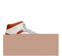 Basket-ball - NIKE - Air Jordan 1 Mid - Blanc - Starfish Orange - Respirant 46