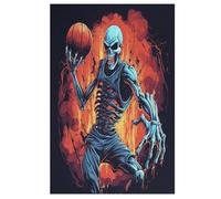 Basket-Ball Puzzles en Bois 1000 Pièces Adultes, Poster Jigsaw Puzzle, Design Unique Jouet ÉduChatif pour Adolescents Et Enfants 78×53cm