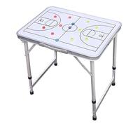 Basket-Ball Tableau Effaçable à Sec, Plaquette Basket Coaches for Entraîneurs, Conception Pliable, avec Sac de Rangement, Hauteur Réglable, for la Compétition(White)