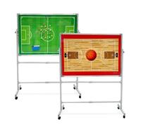Basket-Ball Tableau Effaçable à Sec, Tableau Blanc Double Face pour Le Football, avec Support Mobile, Hauteur Réglable, Rotation du Panneau à 360°, Idéal pour l'enseignement