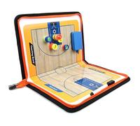 Basket-Ball Tableau Effaçable à Sec, Tableau Magnétique pour Le Coaching Moderne avec Fermeture Éclair, Livré avec Stylos et Pions, Facile à Transporter, Facile Écrire Effacer