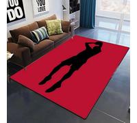 Basket-Ball Tapis Salon Tapis Chambre Tapis Enfants Tapis 3D Imprimé Doux Flanelle Tapis 160 X 200 Cm / 62.99" X 78.74" - Résistant Aux Taches Polyester, Facile À Nettoyer avec Support en C -4Q0C4M5