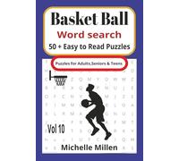 Basket ball word search book Vol 10: basket ball large print easy to read word search book with answers for stress free solving for adults seniors and ... 6x9 inches ideal gift or travel companion