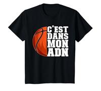 Basket Basketball C'est dans Mon Adn Drôle T-Shirt, Enfant, Noir, 3 Ans
