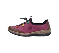 Rieker Baskets basses marron / jaune / violet / noir, Taille 36