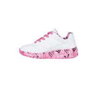 Basket Basse à Lacets Skechers Juniors Uno Lite-Lovely Luv - Blanc - Rose 39