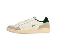 Basket Basse Cuir Gola Eagle - Femme - Blanc vert - Lacets - Cuir - Plat 38