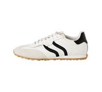 Basket Basse Cuir Tamaris - Noir - Blanc 37