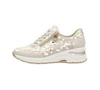 Basket Basse - RIEKER - Lugano - Beige - Cuir - Talon compensé 40