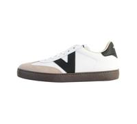 Calzados Victoria Baskets unisexe Berlin Ciclista — pièces contrastées, semelle chocolat — Blanc 38