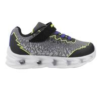 Skechers Baskets Unisexes Vortex 2.0 Zorento pour Enfants, Bordure synthétique Noire, Jaune et Bleue, 4 UK Child