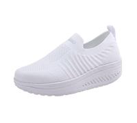 Basket Chaussures Sport Course Femme Respirant Work Shoes Women's Breathable Lightweight Comfortable Walking Casual Rocking De Running Women Nu Pied Chaussure Marche Pieds Été Confortable Ete Blanc
