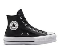 Basket - Converse Montante Platform - Noir - Adulte - Cuir - Lacets - Plateau 36