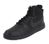 Basket Court Borough Mid Noir - Nike - Homme - Cuir - Lacets - Plat 44,5