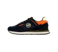 Basket Cuir - COLMAR - Travis Sport Bold - Navy/Military Green/Orange - Lacets - Plat 44