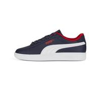 Basket Cuir Junior Puma Smash - Marine/Blanc-Rouge 36