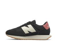Basket Cuir New Balance 327 Femme Ws237-Hr1 Noir Blanc Rose - 36