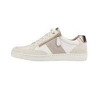 Basket Cuir Plate Tamaris - Tennis Basket Basses femme - Blanc comb 38