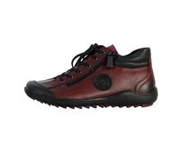 Basket Cuir Remonte Eagle - Rouge - Femme - Lacets - Plat 36