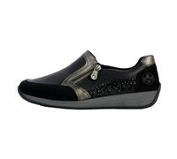 Basket Cuir Rieker Morokko - Femme - Noir - Talon Plat - Fermeture à Zip 39