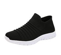 Basket de Marche Slip on pour Sneakers Femmes 2022 Femmes Nouveau Quatre Saisons décontracté léger Volant Tissage Chaussures Loisirs Sport Net Rouge Chaussette Fille Tennis Sneakers