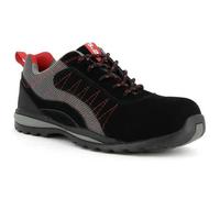 Generique Chaussure de sécurité ZEPHIR S1P Cuir croûte velours noir / toile grise S 24