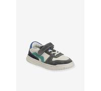 Basket enfant collection maternelle cuir lacets élastiqués et scratchées lot blanc 30