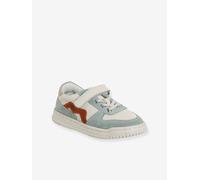 Basket enfant collection maternelle cuir lacets élastiqués et scratchées lot vert 24