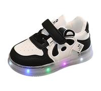 Basket Enfant Fille Montante Scratch LED Lumineuse Basket Garçon Sport Running Pas Cher Mode Mesh Automne Chaussure Adolescent Hiver Sneakers Fille Caoutchouc Printemps (24 EU, A-Noir)