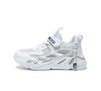 Basket Enfant Garcon, Chaussures Bebe garçons Sport légères Respirantes idéales au quotidi Les activités Plein air Les randonnées Les Pique-niques antidérapantes (White 32 Big Kids)