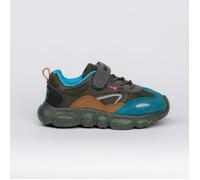 Basket Enfant Power Turquoise/Kaki - KIDYCHOU - Lacets - Mixte 23